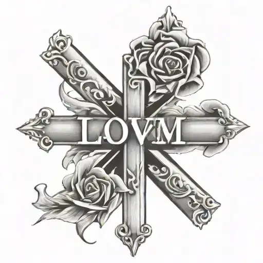 Love Mom In Cross