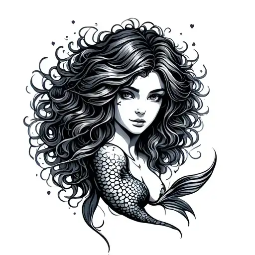 Mermaid With Hair