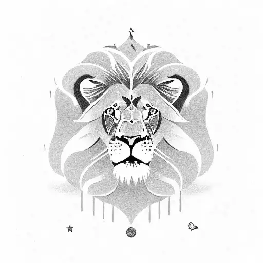 Lion With An Zodiac Gemini