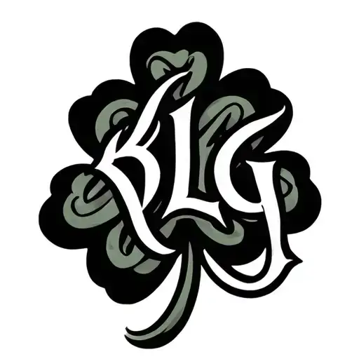 Celtic Clover Tattoo Incorporating The Letters Blg