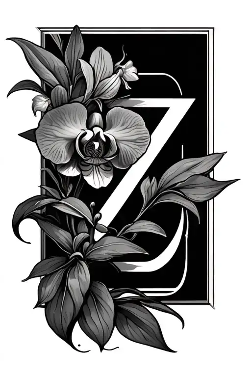 And Orchid With The Letter Z In The Steam