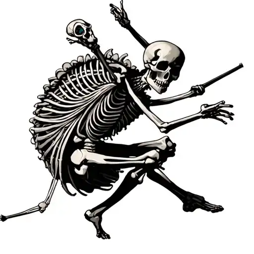 Guepardo Old School Dancing Skeleton