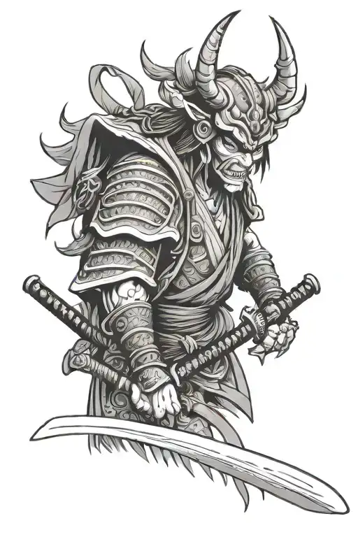 Demon Samurai With Sword