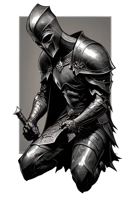 Fallen Knight Kneeling