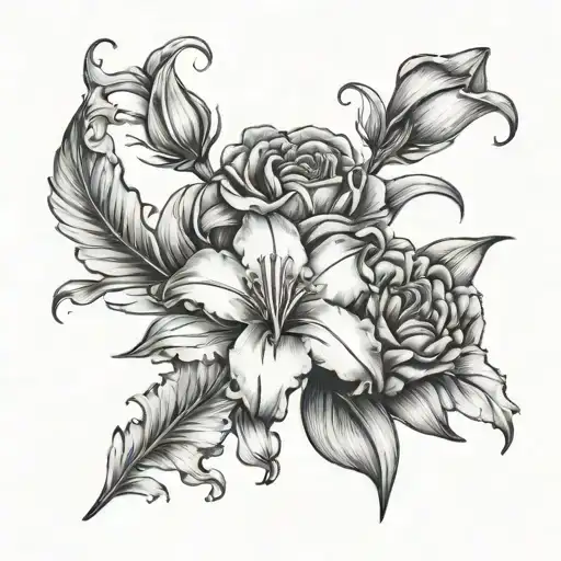 Mix Flower Carnation And Lily Flower