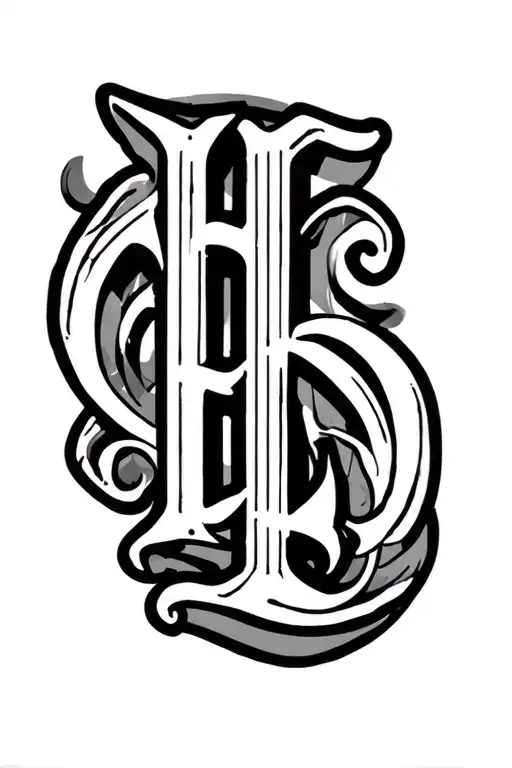 A Chicano Font Style Tattoo Saying The Word Holder Written Vertically