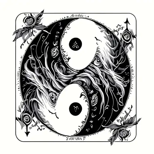 The Fool Tarot Card With Yin Yang
