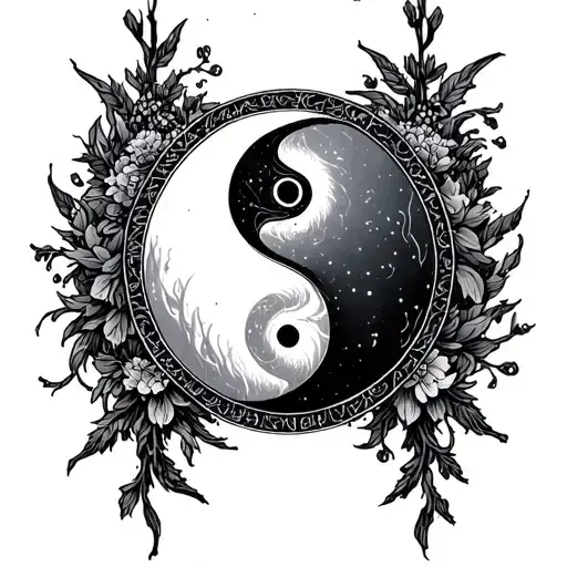 The Fool Tarot Card With Yin Yang Back Piece