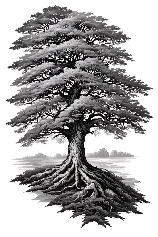 Half Oak Tree Half Willow Tree