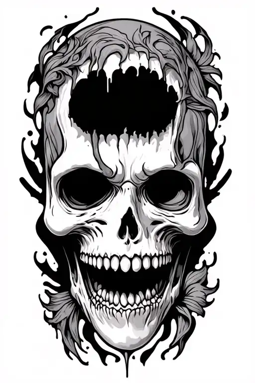 8 Horror Leg Sleeve Tattoo Featuring