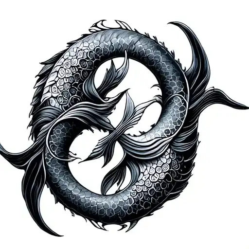 Virgo And Pisces Symbol Intertwined