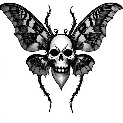 Death Moth Like A Mask Symmetrical