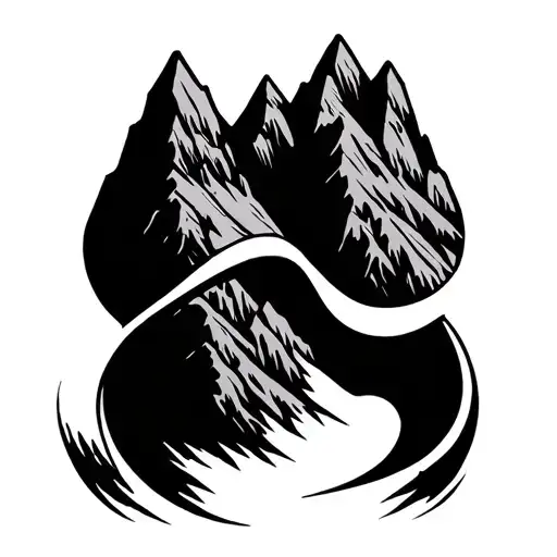 Infinity Symbol Mountains