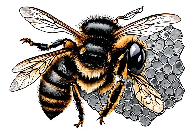 Honey Bee And Comb Leg Sleeve