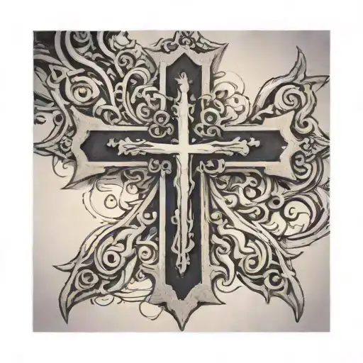 Something Hard And Must Be Christian With A Cross In The Middle