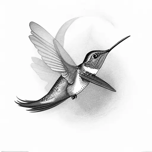 Flying Hummingbird But Its Tail Is The Tail Of A Wale