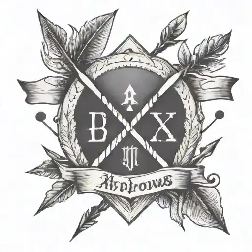 Crossed Arrows With Kids Birthdates