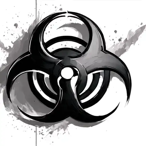 Biohazard Merged With Jedi Logo Black