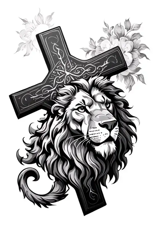 Lion And Cross Sleeve