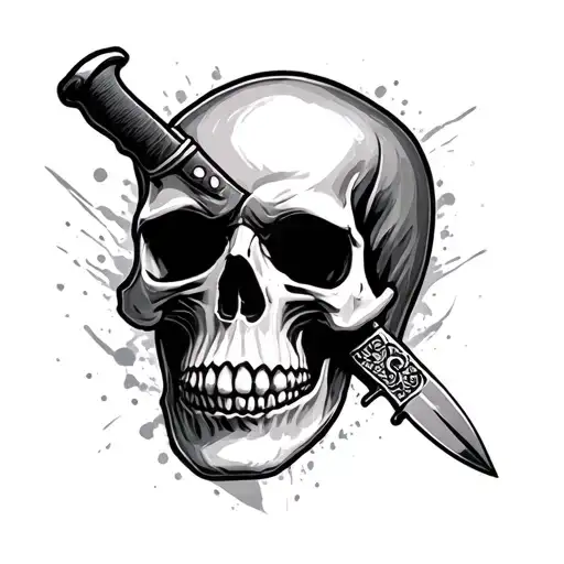 Skull And Knife