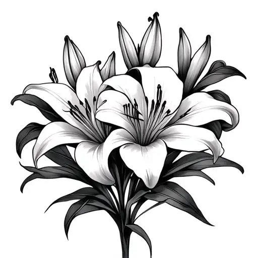 Tiger Lilies Blooming