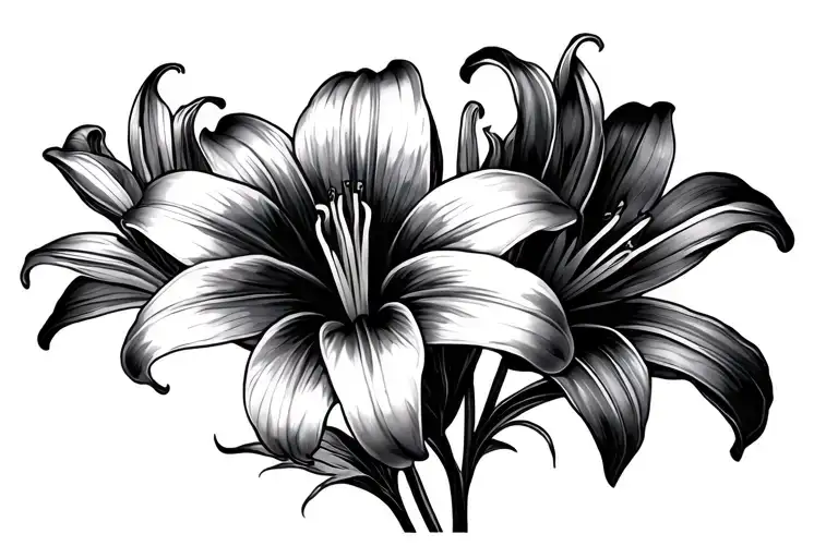 Tiger Lilies Blooming