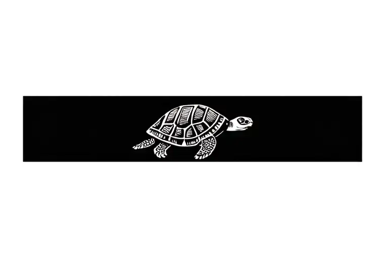 Polynesian Tattoo With Turtle