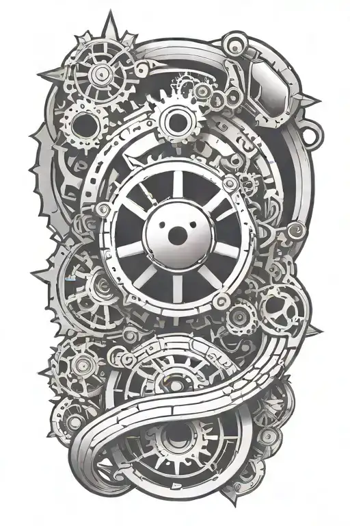 Dice Arround Gear Half Circle