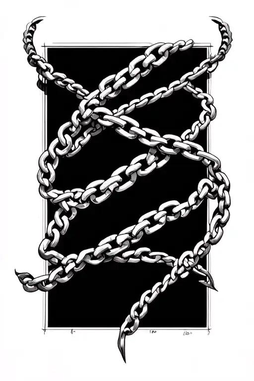 Minimalistic Chain Down Spine Tattoo Design With Enough Room To Put Arabic Quote Through