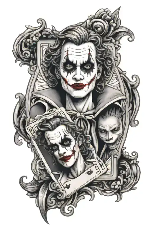 A Woman Heart Joker Card Attracting People