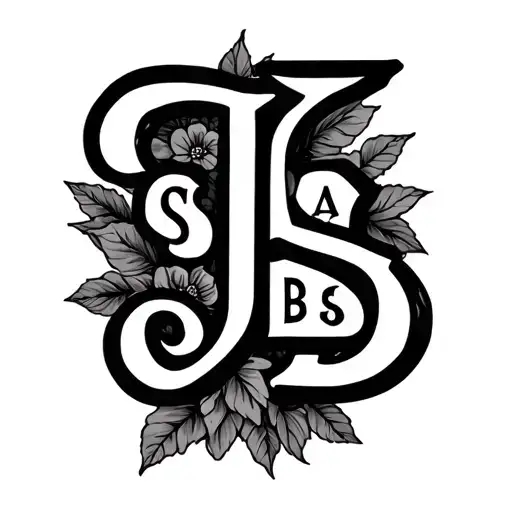 Black Tattoo With Initials J S A B S Incorporated Somehow