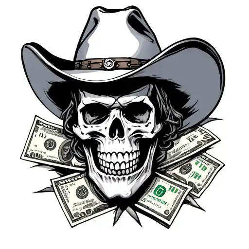 Cowboy Skull Money