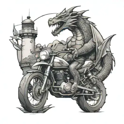 Motorbike Mountain Dragon Lighthouse