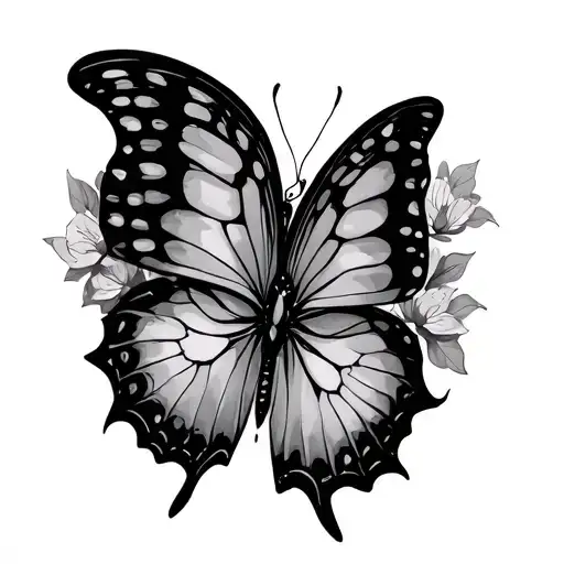 Gemini Sign And Butterfly