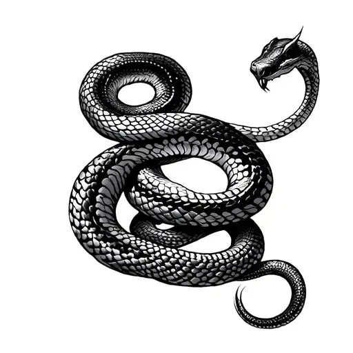 Snake Tattoo Around Whole Leg Sleeve