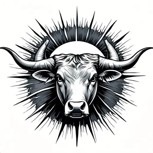 Taurus Bull Inside Sun Shining