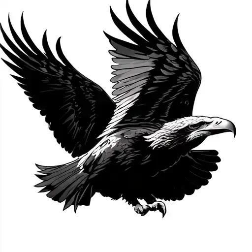 Eagle Chest Flying Towards