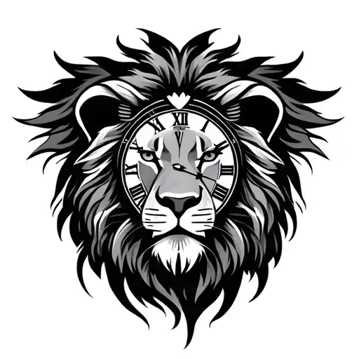 Indigenous Lion Clock