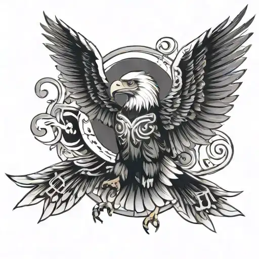 Eagle And Music Notes