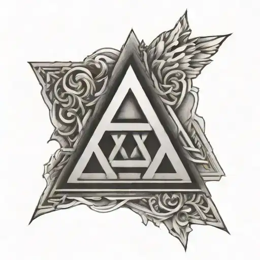 Valknut Symbol Fire
