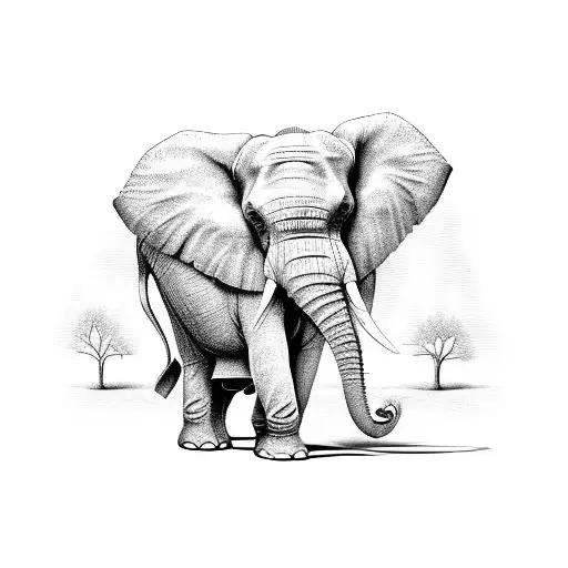 Elephant With Cadillac Symbolism