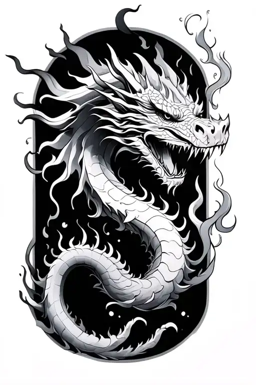 Dragon Breathing Fire Water Earth