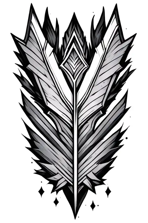 Blackwork Arrow