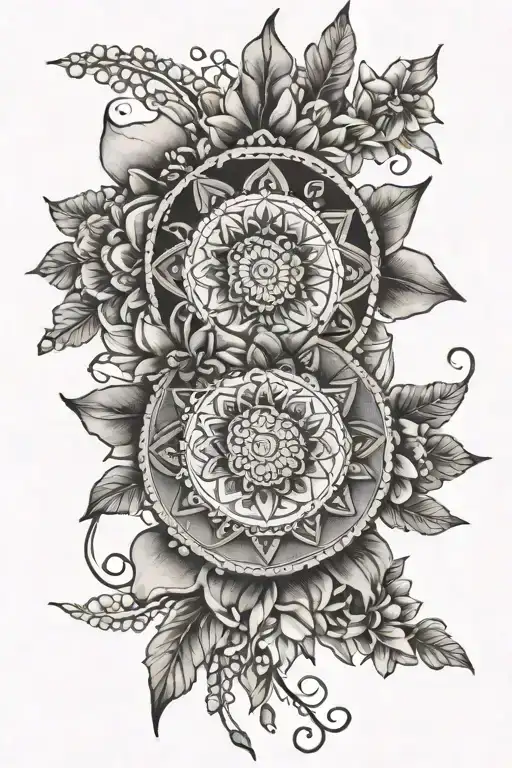 Mandala Floral Moon Crystal