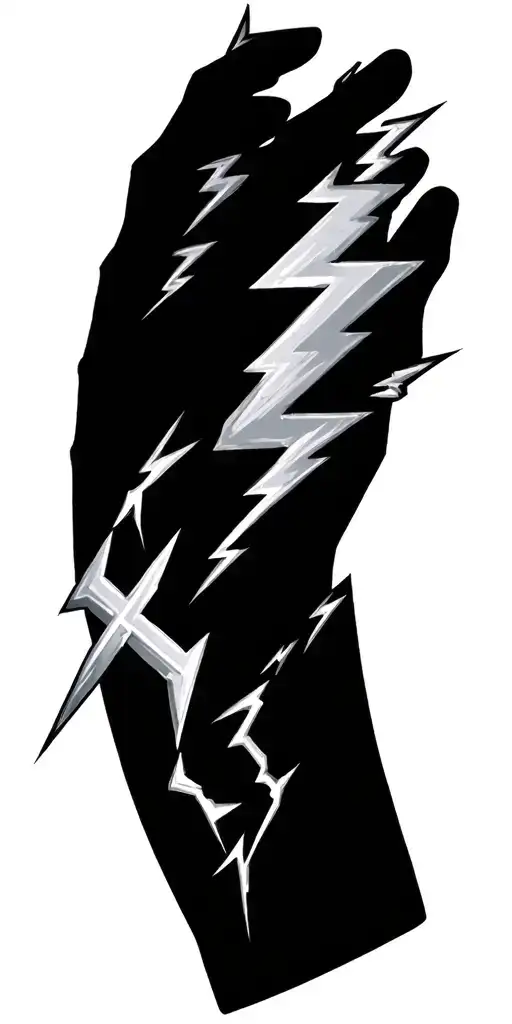 Thunder Bolts With Cross