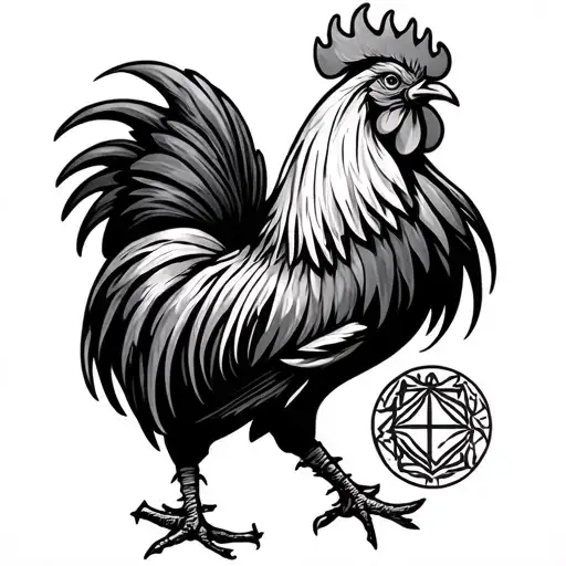 Rooster Sign With Sagittarius Zodiac Sign