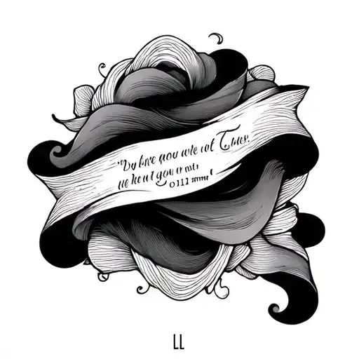 Wavy Lines With A Quote Inside And A Date With Llj