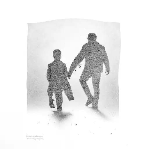 Silhouette Father And Son