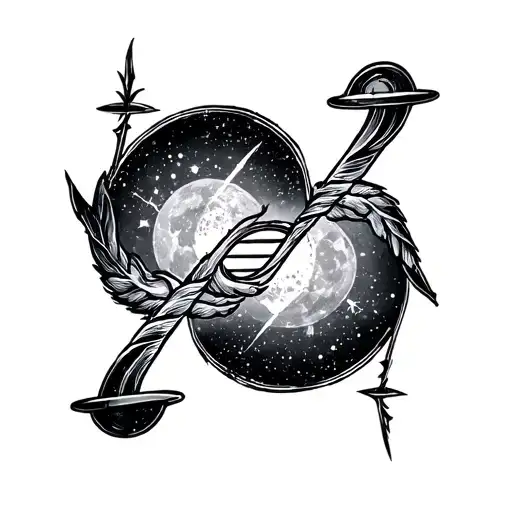 Libra And Aquarius Astrological Sign On The Forearm For Modern Youth