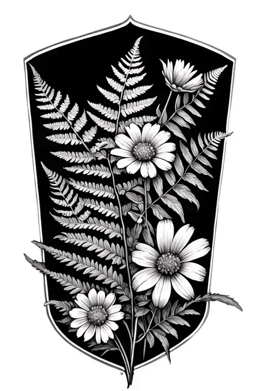 Wildflowers And Ferns Fineline